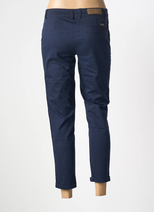 Pantalon chino tissage popeline taille normale bleu LPB femme