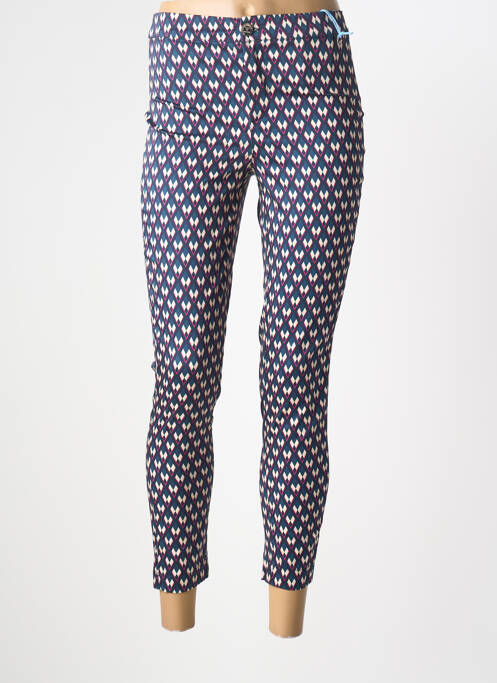 Pantalon 7/8 taille élastique taille normale bleu STREET ONE femme