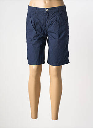 Bermuda taille à pinces taille normale bleu STREET ONE femme