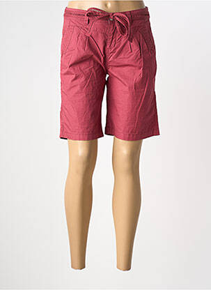 Bermuda taille à pinces taille normale rouge STREET ONE femme