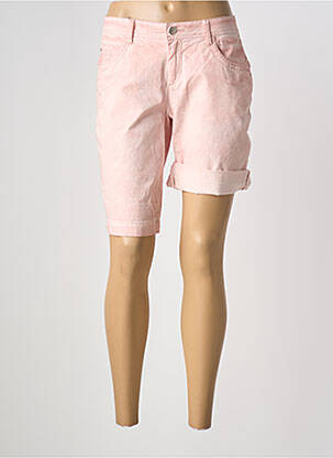 Bermuda tissage popeline taille normale rose STREET ONE femme