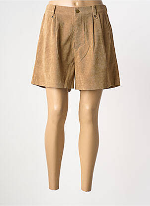 Short taille à pinces taille haute beige MOLLY BRACKEN femme