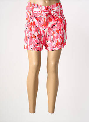 Short fermeture zippée sous rabat avec crochet taille haute rose MOLLY BRACKEN femme