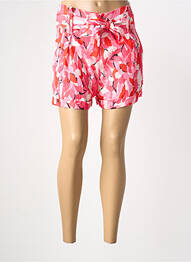 Short fermeture zippée sous rabat avec crochet taille haute rose MOLLY BRACKEN femme
