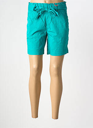 Short coupe droite taille haute vert STREET ONE femme