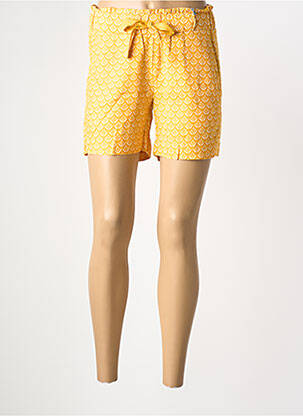 Short coupe droite taille haute jaune STREET ONE femme