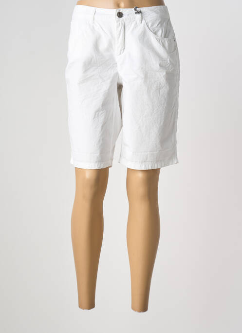 Bermuda taille à pinces taille normale blanc STREET ONE femme