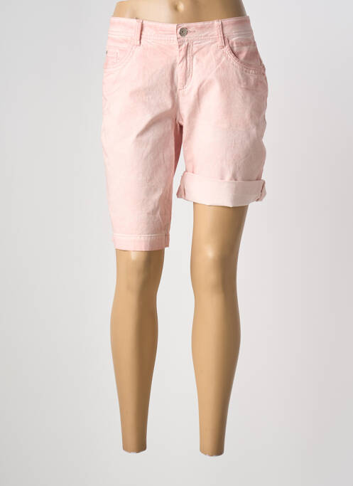 Bermuda tissage popeline taille normale rose STREET ONE femme