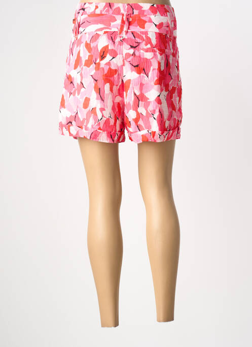 Short fermeture zippée sous rabat avec crochet taille haute rose MOLLY BRACKEN femme