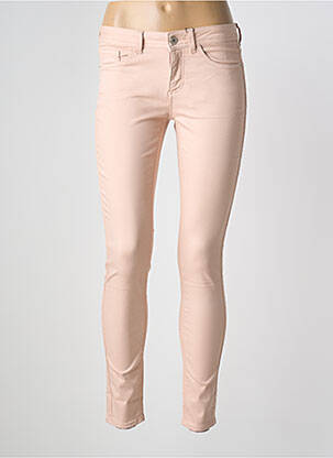 Pantalon slim tissage popeline taille normale rose STREET ONE femme