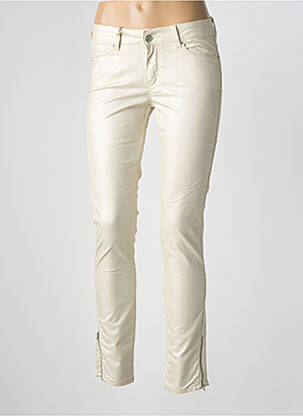 Jeans coupe slim stretch taille normale beige SCHOOL RAG femme