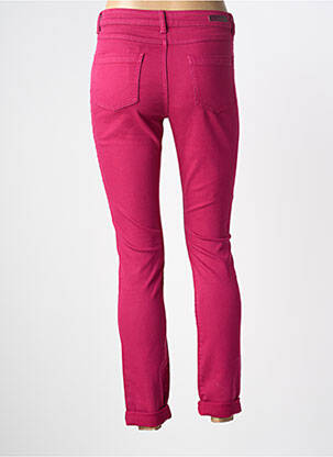 Pantalon slim tissage popeline taille normale violet GEISHA femme