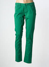 Pantalon slim tissage popeline taille normale vert STREET ONE femme