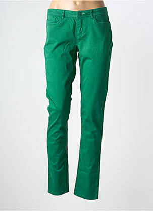 Pantalon slim tissage popeline taille normale vert STREET ONE femme
