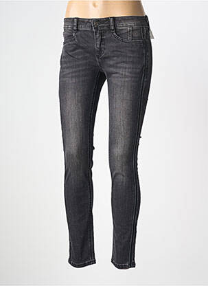 Jeans coupe slim tissage brut taille normale noir STREET ONE femme