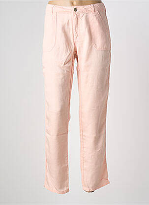 Pantalon slim tissage popeline taille normale rose ATELIER BOHÈME femme