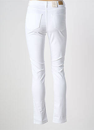 Pantalon slim tissage popeline taille normale blanc KANOPE femme