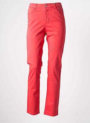 Pantalon droit stretch taille normale rouge KANOPE femme