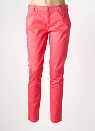 Pantalon slim tissage popeline taille normale rose STREET ONE femme