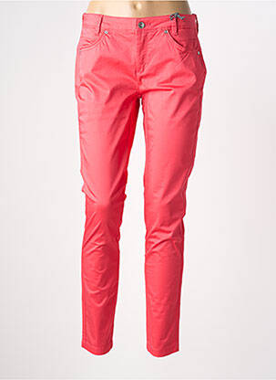 Pantalon slim tissage popeline taille normale rose STREET ONE femme