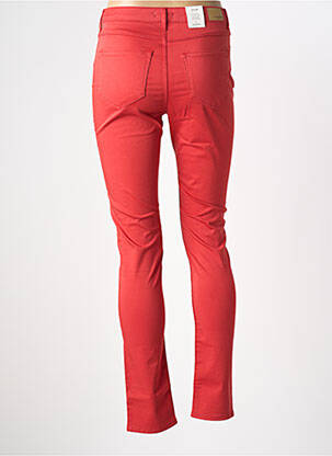 Pantalon slim tissage popeline taille normale rouge KANOPE femme