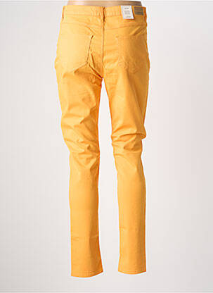 Pantalon slim tissage popeline taille normale jaune KANOPE femme