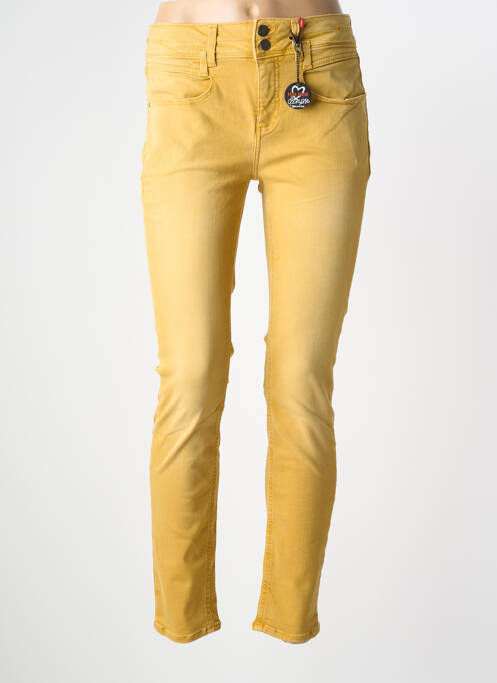 Jeans coupe slim stretch taille normale jaune STREET ONE femme