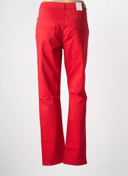 Pantalon droit stretch taille normale rouge KANOPE femme