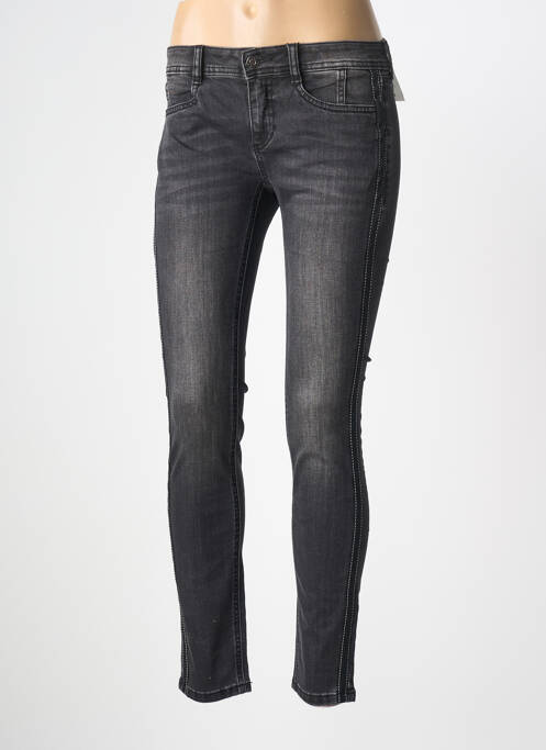 Jeans coupe slim tissage brut taille normale noir STREET ONE femme
