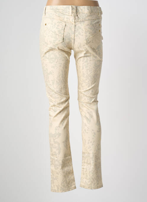 Jeans coupe slim tissage brut taille normale beige MYSTIC femme
