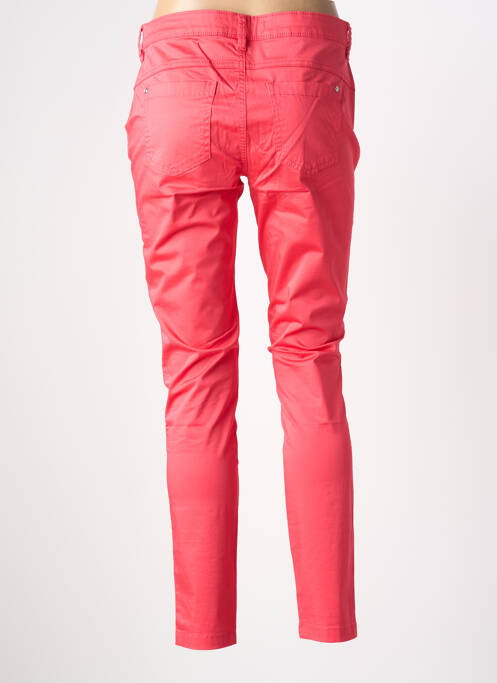 Pantalon slim tissage popeline taille normale rose STREET ONE femme