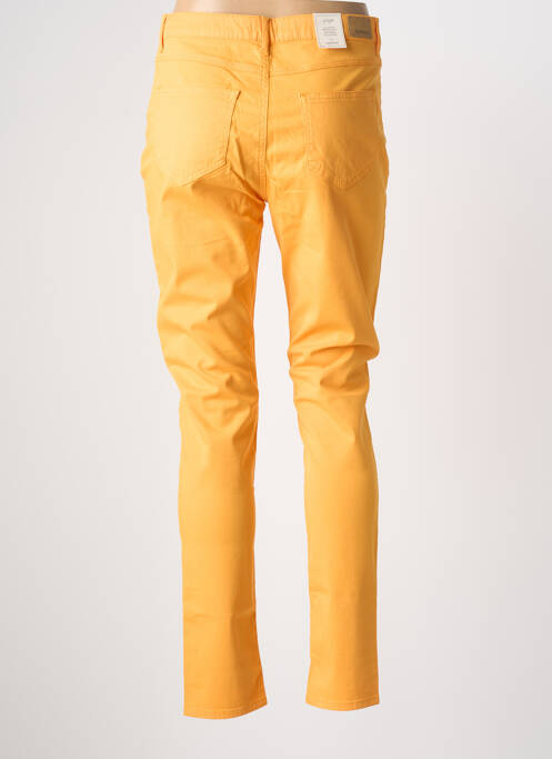 Pantalon slim tissage popeline taille normale jaune KANOPE femme