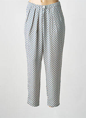 Pantalon droit tissage crêpe taille haute vert MOLLY BRACKEN femme