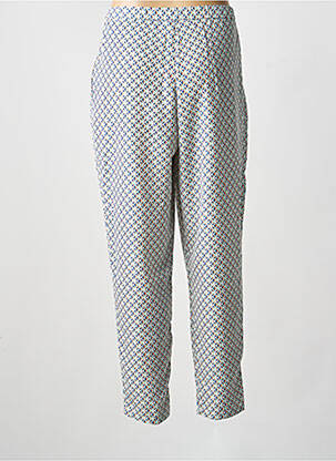 Pantalon droit tissage crêpe taille haute vert MOLLY BRACKEN femme