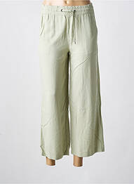 Pantalon 7/8 tissage popeline taille normale vert STREET ONE femme