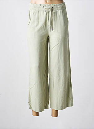 Pantalon 7/8 tissage popeline taille normale vert STREET ONE femme