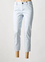 Pantalon 7/8 tissage popeline taille basse bleu STREET ONE femme