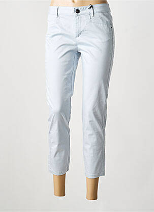 Pantalon 7/8 tissage popeline taille basse bleu STREET ONE femme