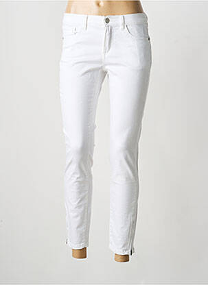 Jeans coupe slim taille basse taille basse blanc GEISHA femme