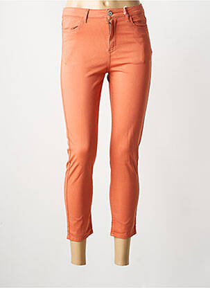 Pantalon 7/8 stretch taille normale orange KANOPE femme