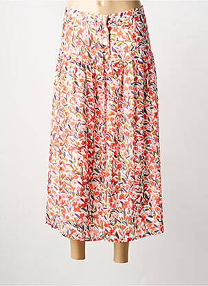 Jupe longue tissage crêpe orange MOLLY BRACKEN femme