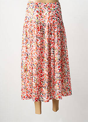 Jupe longue tissage crêpe orange MOLLY BRACKEN femme