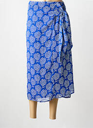Jupe longue tissage crêpe bleu MOLLY BRACKEN femme
