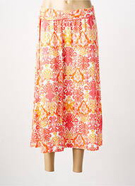 Jupe longue imprimé fantaisie orange GEISHA femme