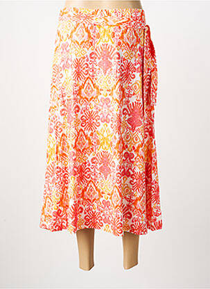 Jupe longue imprimé fantaisie orange GEISHA femme