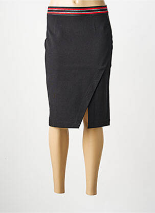Jupe mi-longue taille haute noir STREET ONE femme