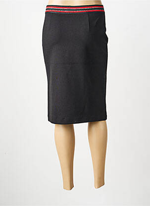 Jupe mi-longue stretch noir STREET ONE femme