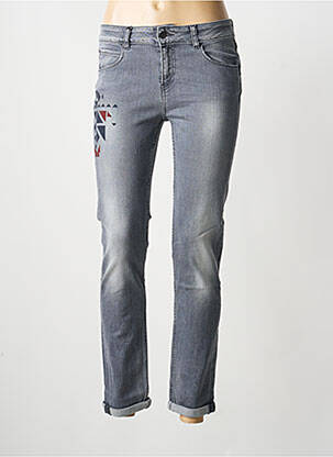 Jeans coupe slim gris SCHOOL RAG femme