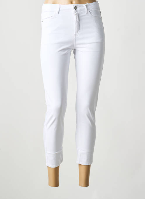 Jeans skinny taille haute taille haute blanc KANOPE femme