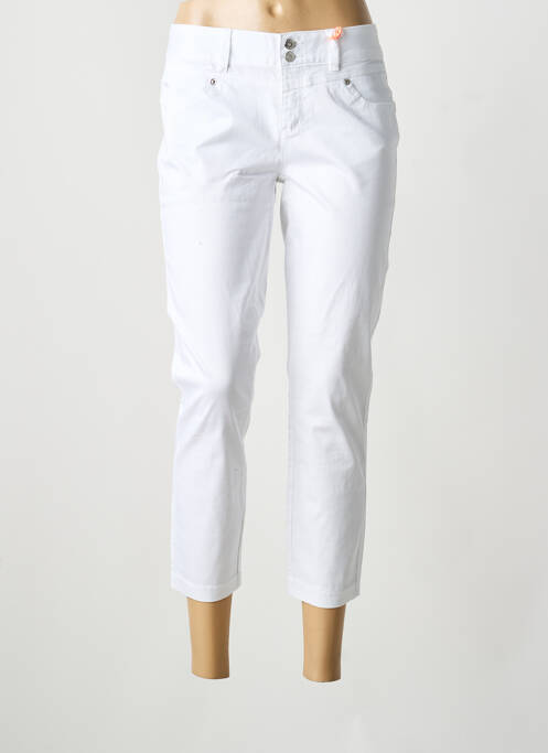 Jeans coupe slim stretch taille basse blanc STREET ONE femme